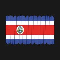 Costa Rica Flag Brush Vector