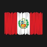 Peru Flag Brush Vector