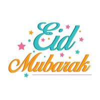 eid Mubarak texto efecto diseño vector gratis descargar para social medios de comunicación