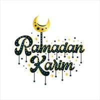 Ramadán kareem caligrafía ramadhan saludo texto letras ramazan Mubarak antecedentes vector