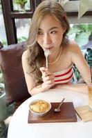 Girl in Cafe photo