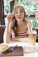 Girl in Cafe photo