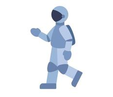 Spaceman icon. Astronaut character in spacesuit. Space travel, space adventures. Vector flat illustration