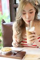 Girl in Cafe photo