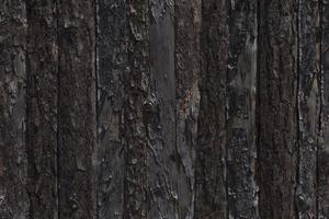 detail of fence made of uncouthed planks photo