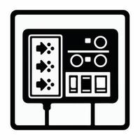 Management panel representing a network interface icon vector illustration