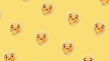 Denken Emoji Hintergrund video