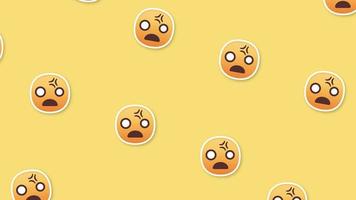asustado cara emoji antecedentes video