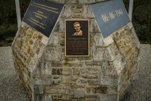 Statue and Memorial of Major Dick Richard Winters at Utah Beach, Normandy, France 6 Februari 2023 photo