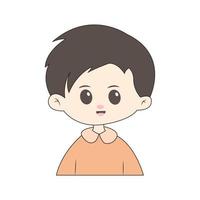 Cute chibi character with simple background vector