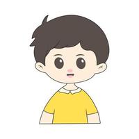 Cute chibi character with simple background vector