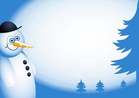 Winter Snowman Page Border Background vector