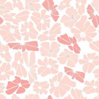 Retro floral seamless pattern with groovy flowers vector