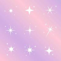 white sparkle star on pink gradient background, Sparkling stars. a star and glittering element. vector