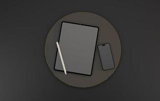Tablet and phone device a 3D modern gadget