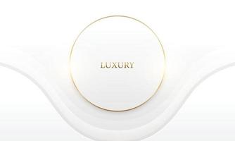 Elegant background with circle frame elements and golden lines. Greeting Card, Banner, Poster. Vector Illustration.