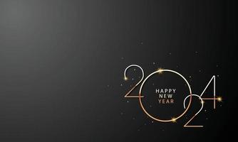 2024 Happy New Year Background Design. Greeting Card, Banner, Poster. Vector Illustration.