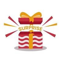 Surprise gift box vector illustration