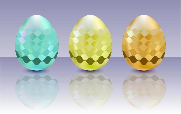 Set colored aster eggs.