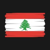 Líbano bandera vector ilustración