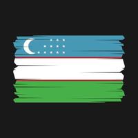 Uzbekistán bandera vector ilustración