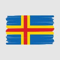 Aland Islands Flag Vector Illustration