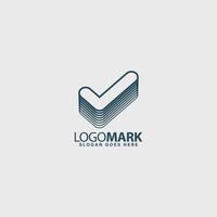 checklist like company logo simple design idea vector