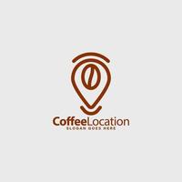 coffee point location logo simple idea vector