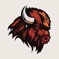 Angry Bull head mascot vector illustration with isolated background