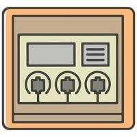 Management panel representing a network interface icon vector illustration