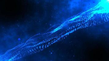 blue space particle form, futuristic neon graphic Background, energy 3d abstract art element illustration, technology artificial intelligence, shape theme wallpaper photo