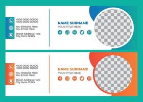 Email Signature Design Template vector