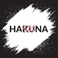 Trendy tees and apparel design. Hakuna matata. vector