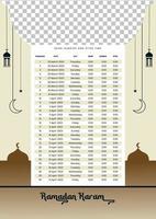 WebRamadan Time Calendar 2023Theme Template. Ramadan Calendar, Ramadan Lantern, Ramadan Dome, Mosque Abu Dhabi, Ramadan Pattern. vector