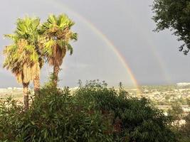 Mandelieu-la-Napoule France Raindow Over The City Scenery photo