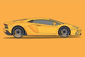 flat car illustration. car illustration or car repair themes. flat color vector draw