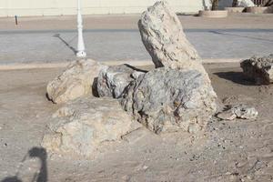 Different shape of rocks on seasides photo