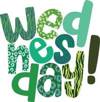 D.O.W Green Wednesday vector
