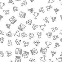 Vector seamless pattern of actor, diamond, gem, script, bouquet is made of various element