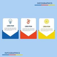 Vector infographic design template with 3 options or steps, sections, segments. Business concept. marketing infographic vector illustration