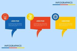 Vector infographic design template with 3 options or steps, sections, segments. Business concept. marketing infographic vector illustration