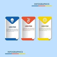 Vector infographic design template with 3 options or steps, sections, segments. Business concept. marketing infographic vector illustration