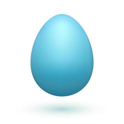 3d blue Water Drop icon. Cute realistic matte plastic vector design element on white background with shadow underneath.