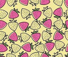 beautiful strawberry seamless pattern design vector