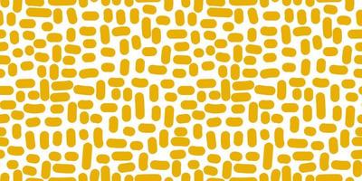 Seamless pattern with yellow polka dots on white background. vector