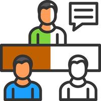 Company Meeting Vector Icon Design