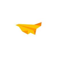 A paper airplane with a white background Exclude vector