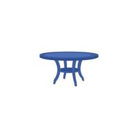 A blue table with a round top that says'blue'on it vector