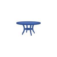 A blue table with a round top that says'blue'on it vector