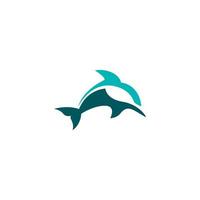 dolphin icon logo. dolphin fish logo. vector